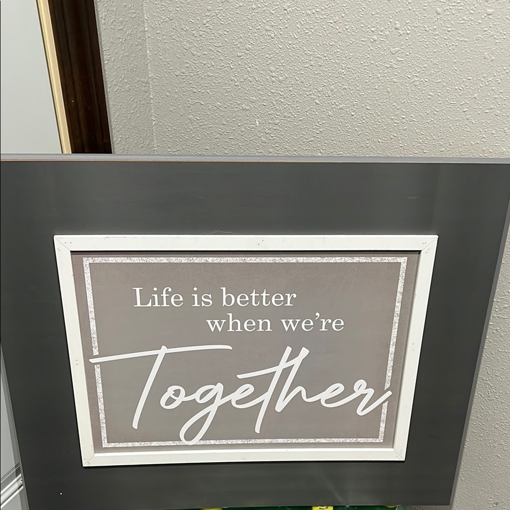 Gray and White Inspirational Wall Art